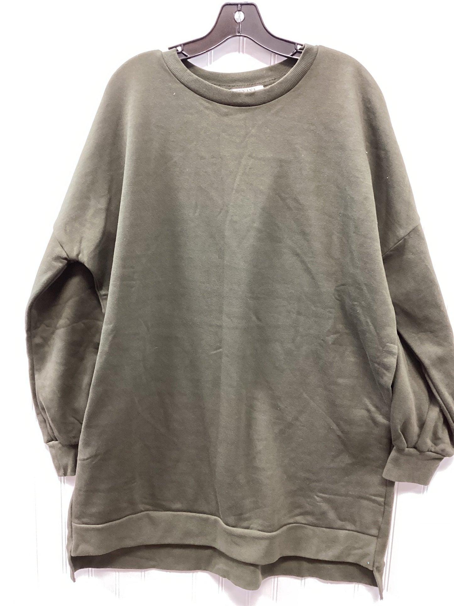 Dress Sweater By Zenana Outfitters In Green, Size:1X