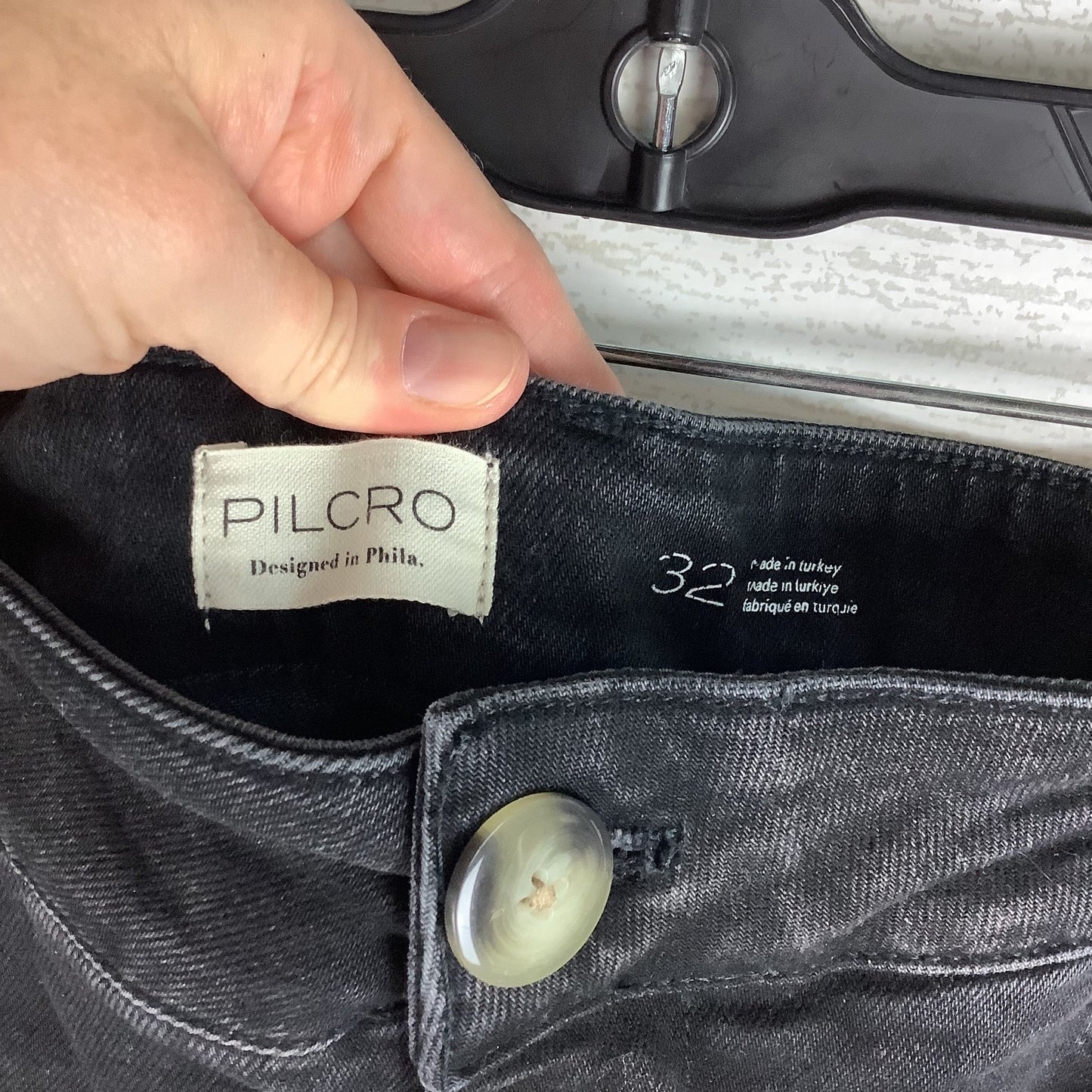 Jeans Straight By Pilcro In Black Denim, Size: 14 (32)