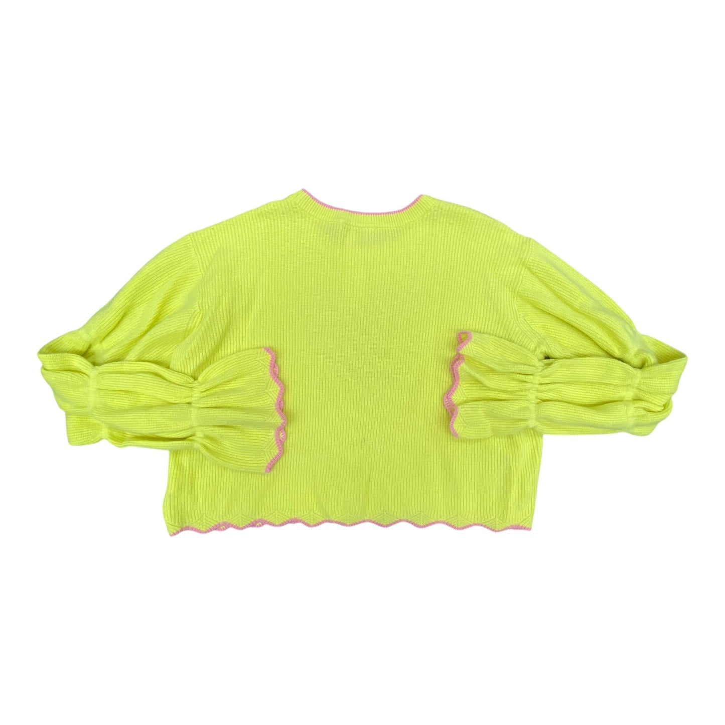Sweater Designer By Alice + Olivia In Yellow, Size:Xl