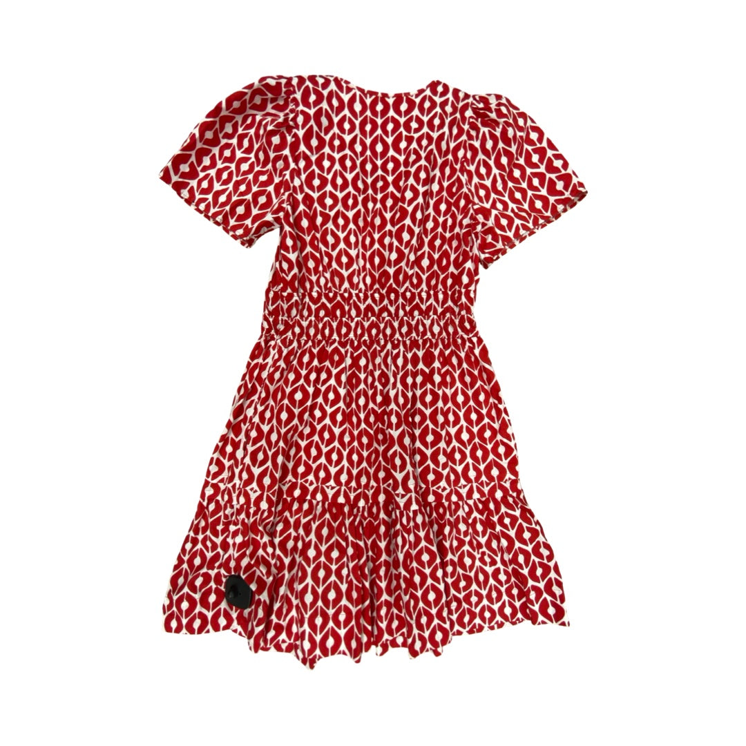 Dress Casual Midi By Anthropologie In Red & White, Size:S