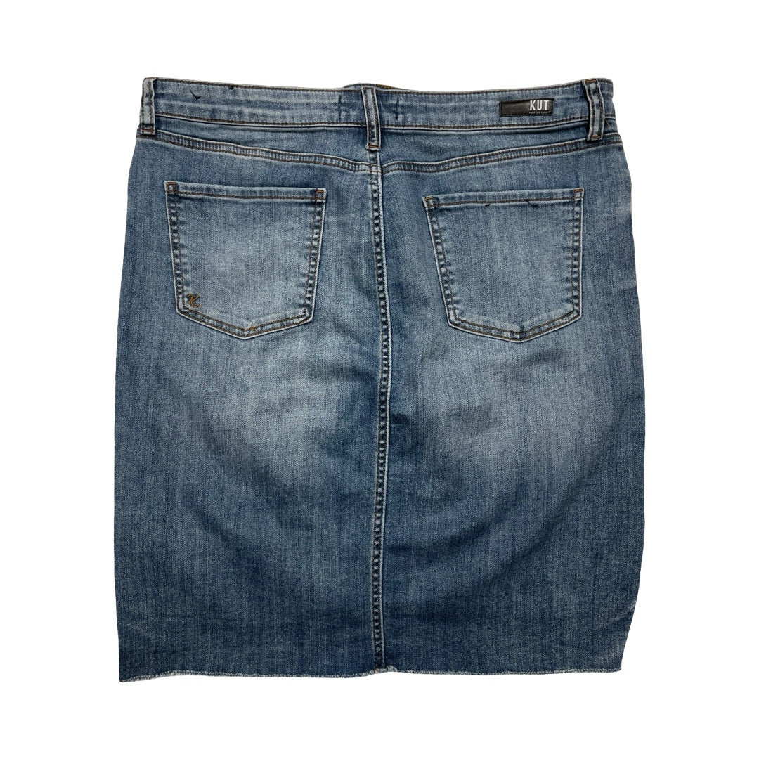 Skirt Mini & Short By Kut In Blue Denim, Size:12