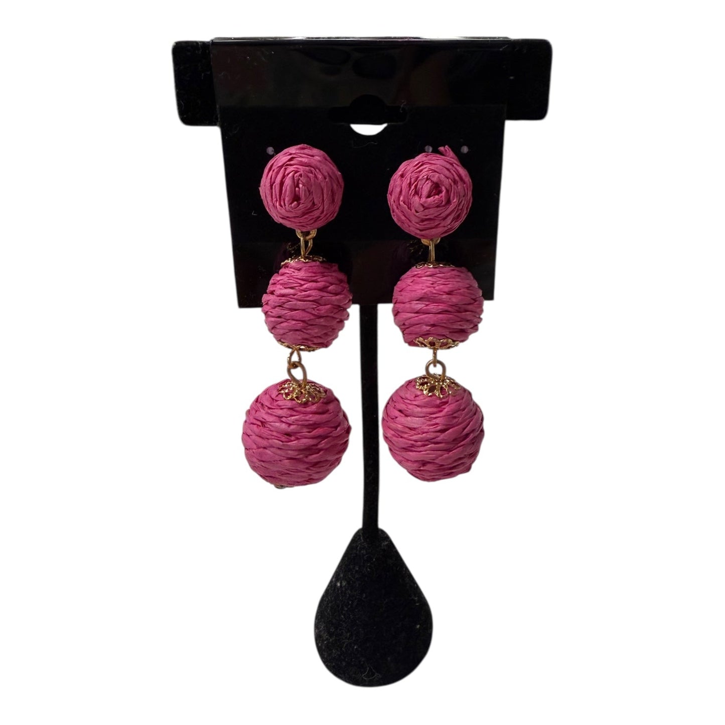 Earrings Dangle/Drop In Pink