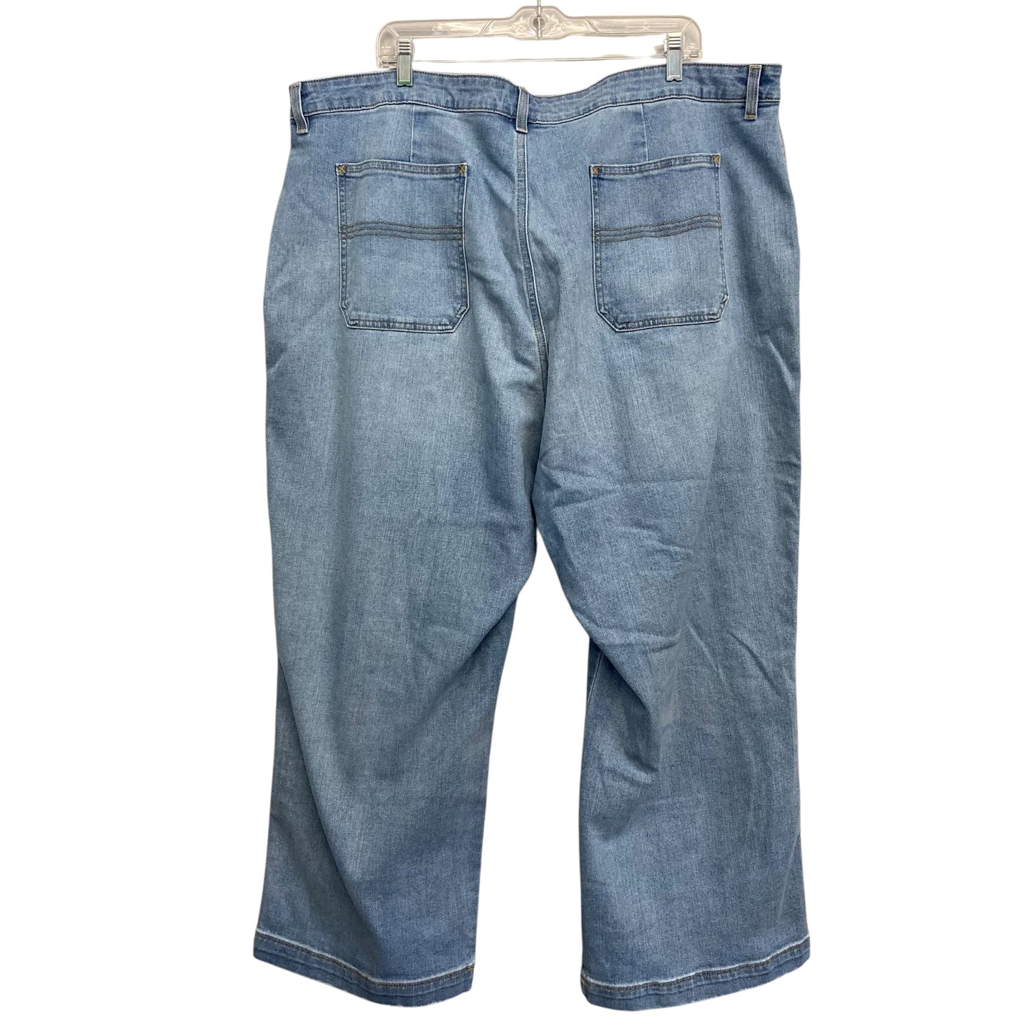 Jeans Wide Leg By L.L. Bean In Blue Denim, Size:24