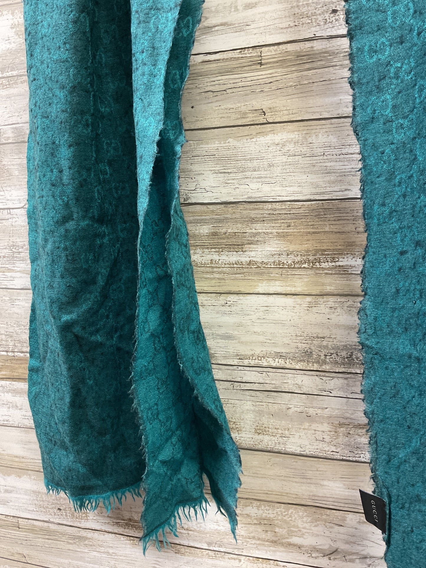 Scarf Luxury Designer By Gucci In Teal