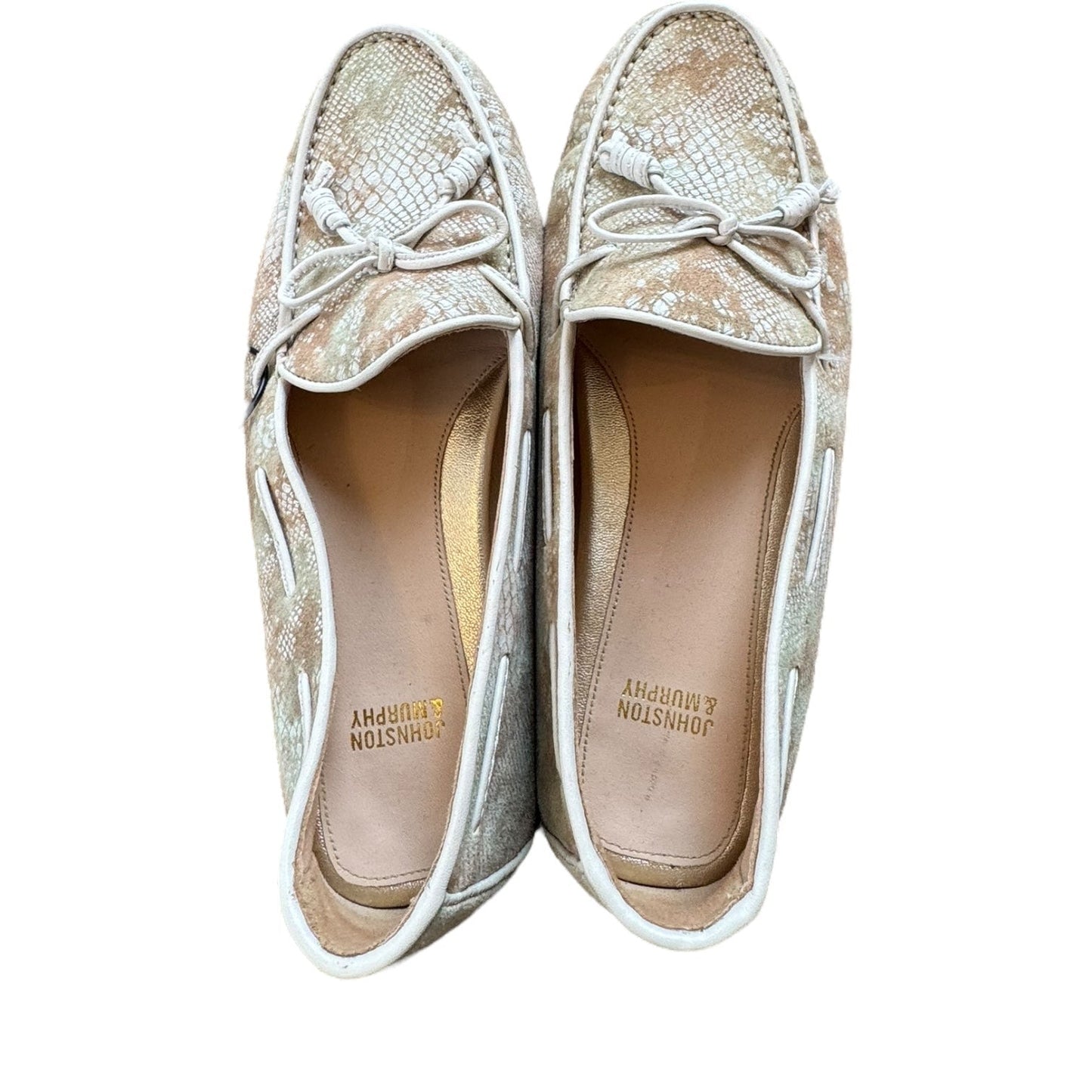 Shoes Flats By Johnston & Murphy In Snakeskin Print, Size:7