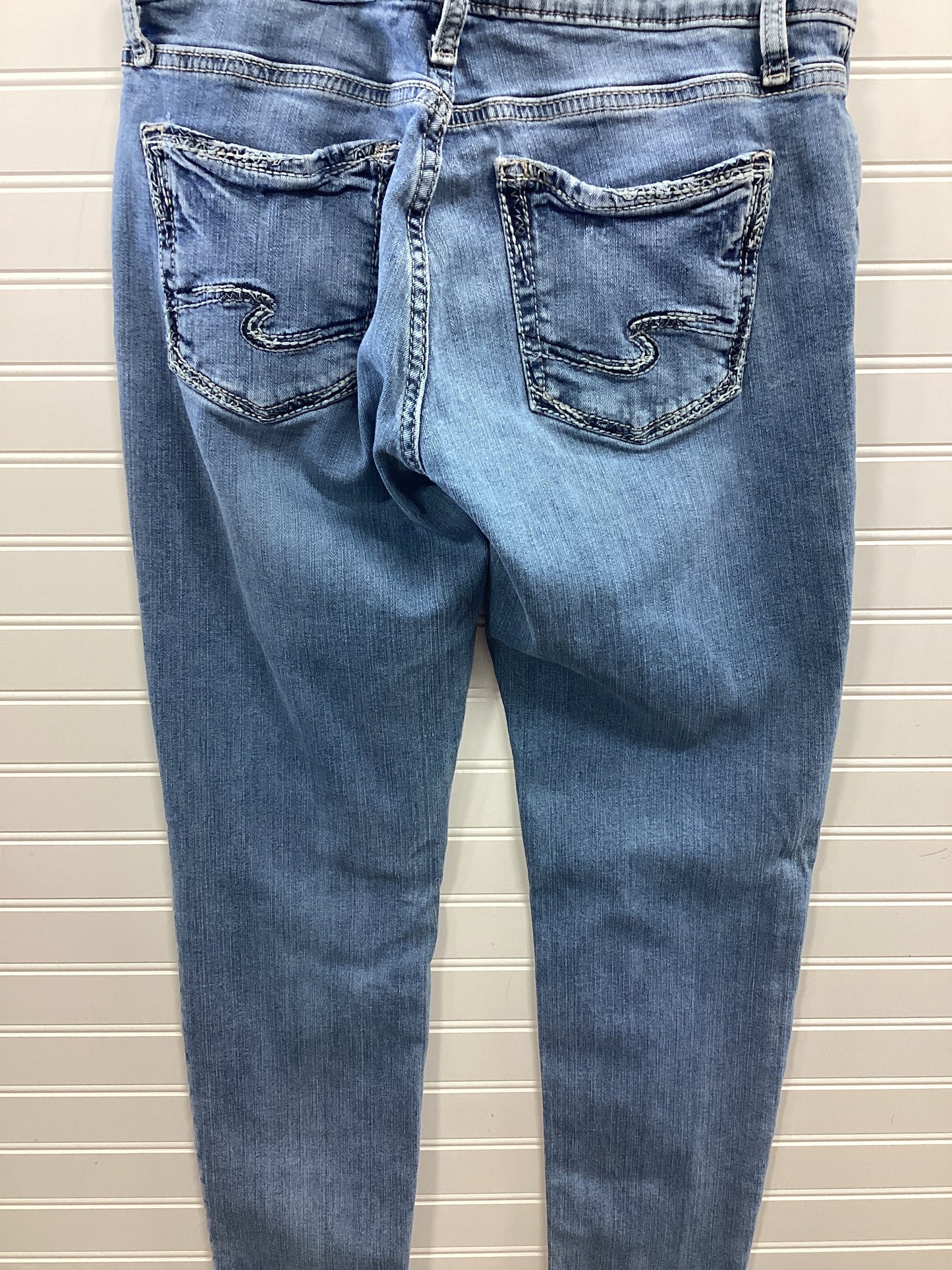 Jeans Skinny By Silver In Blue Denim, Size:4