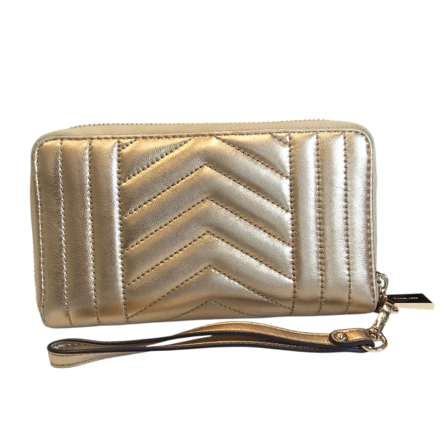 Wristlet Designer By Michael Kors In Gold, Size:Medium