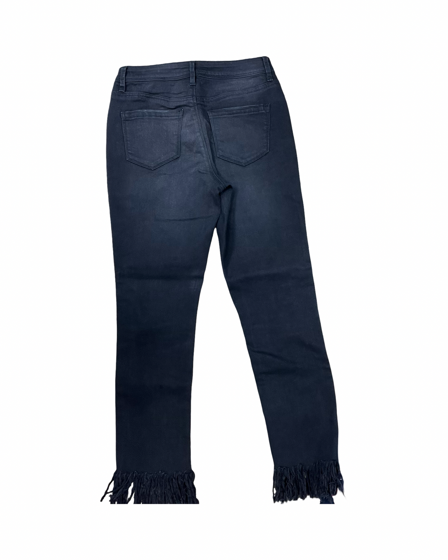 Jeans Straight By Clothes Mentor In Black Denim, Size:2