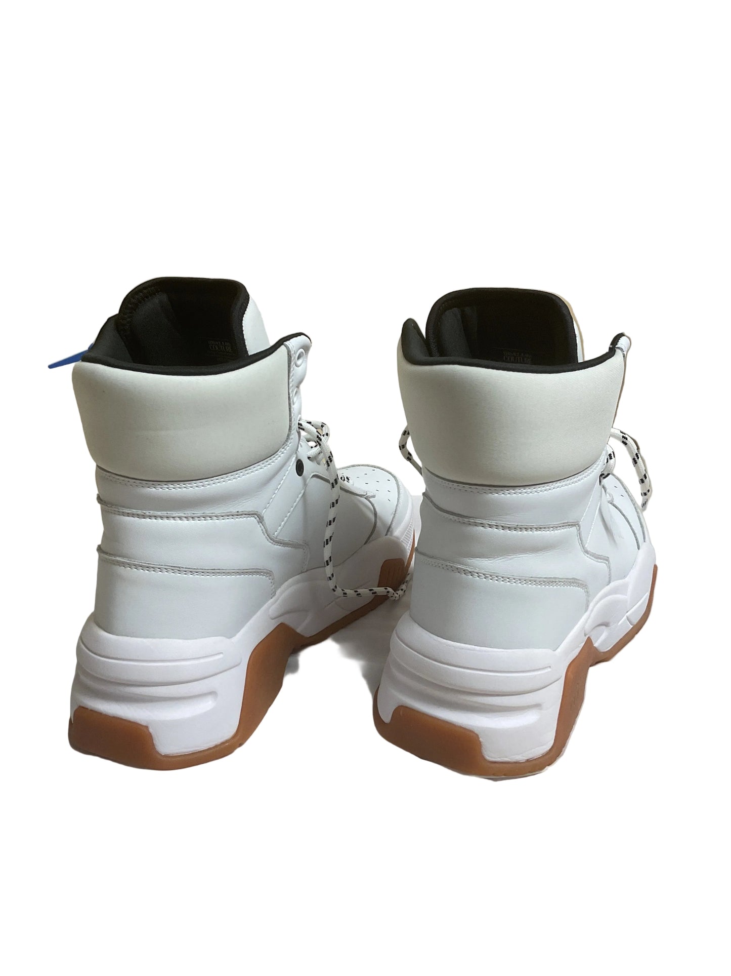 Shoes Luxury Designer By Versace In White, Size:10.5