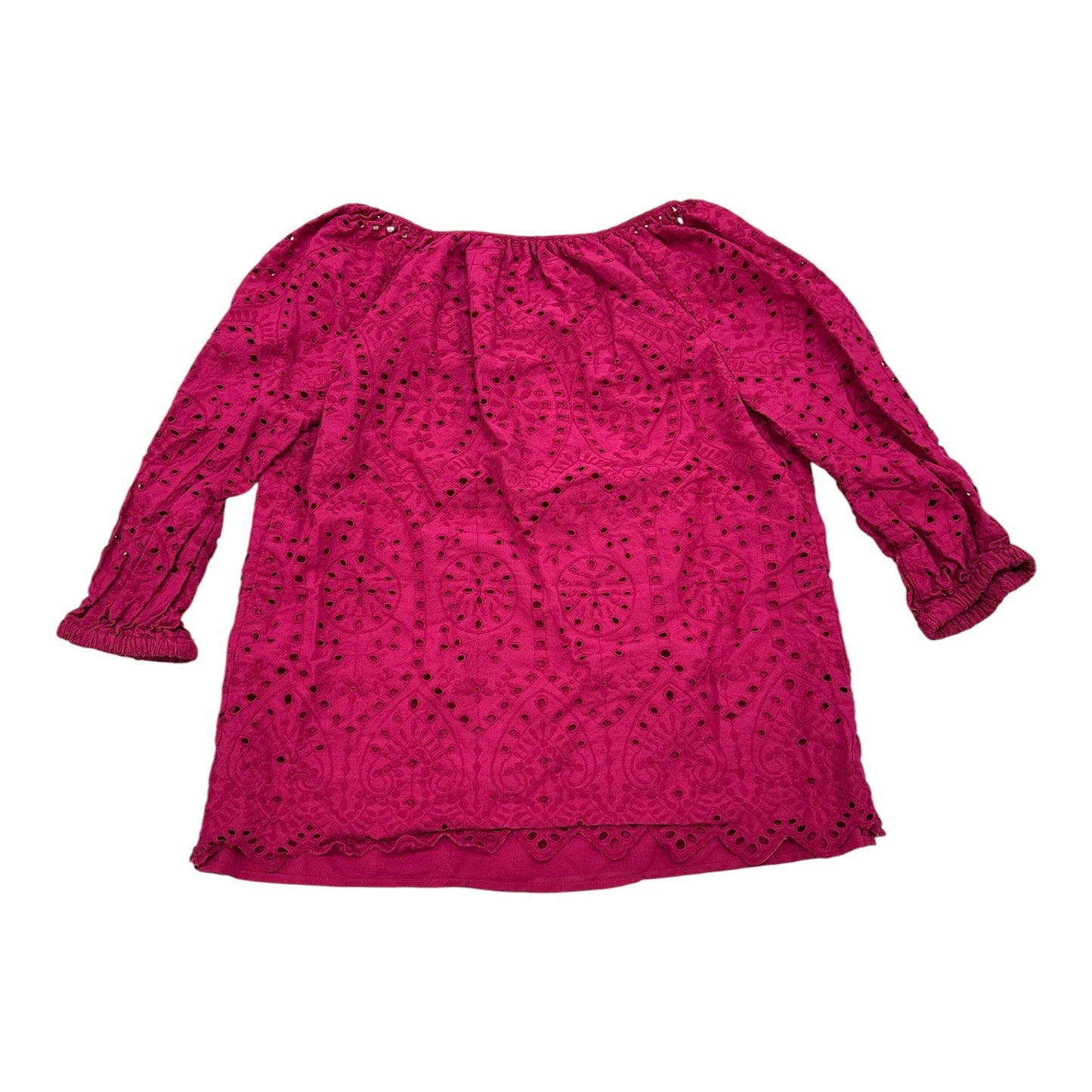 Top 3/4 Sleeve By Lauren By Ralph Lauren In Pink, Size:Xs