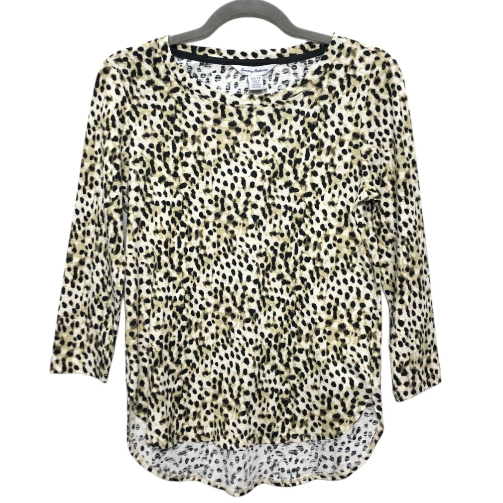Top 3/4 Sleeve By Tommy Bahama In Animal Print, Size:Xs