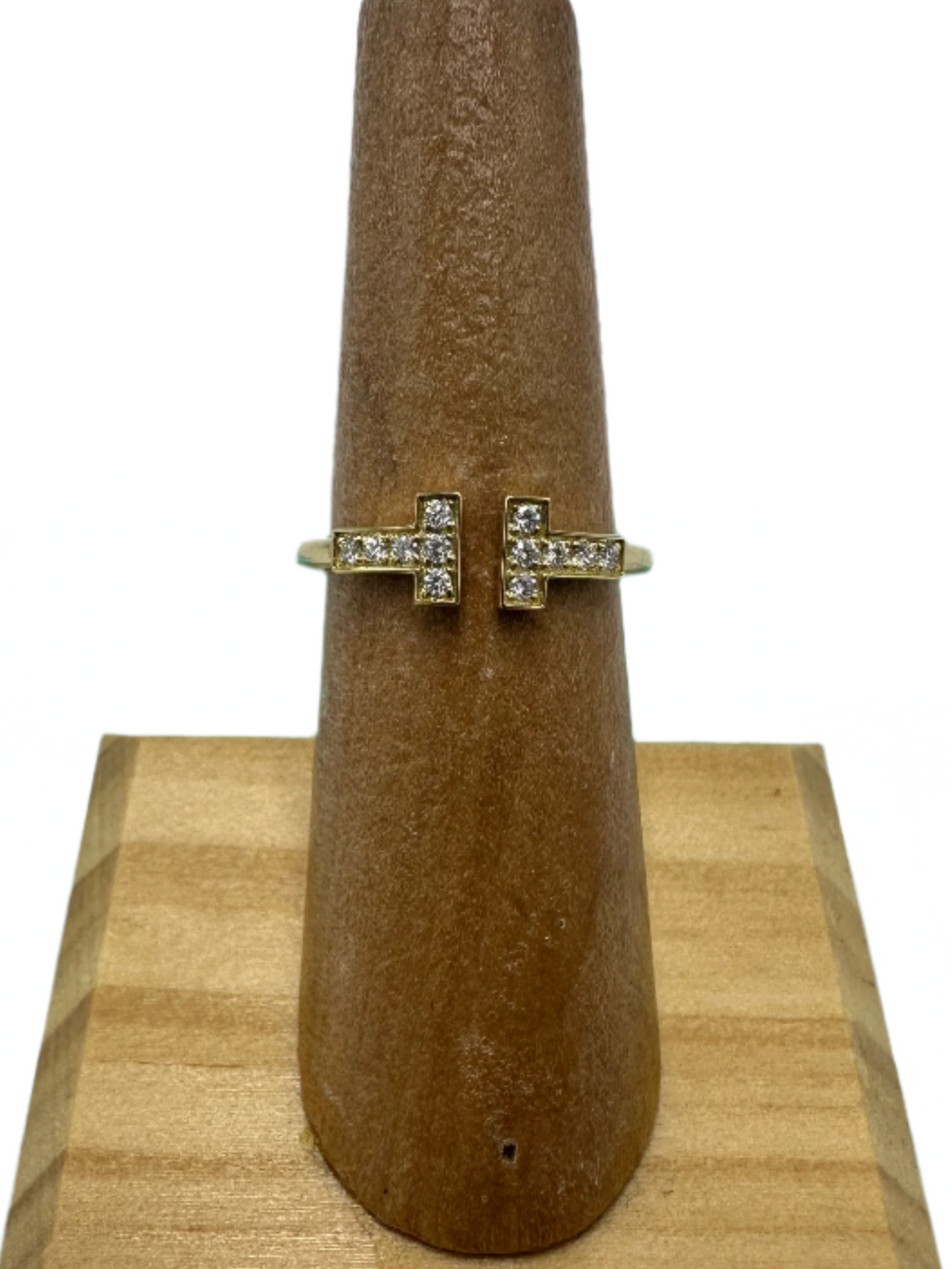 Tiffany & Company 18K T Wire Diamond Luxury Designer Ring, Size: 6.5