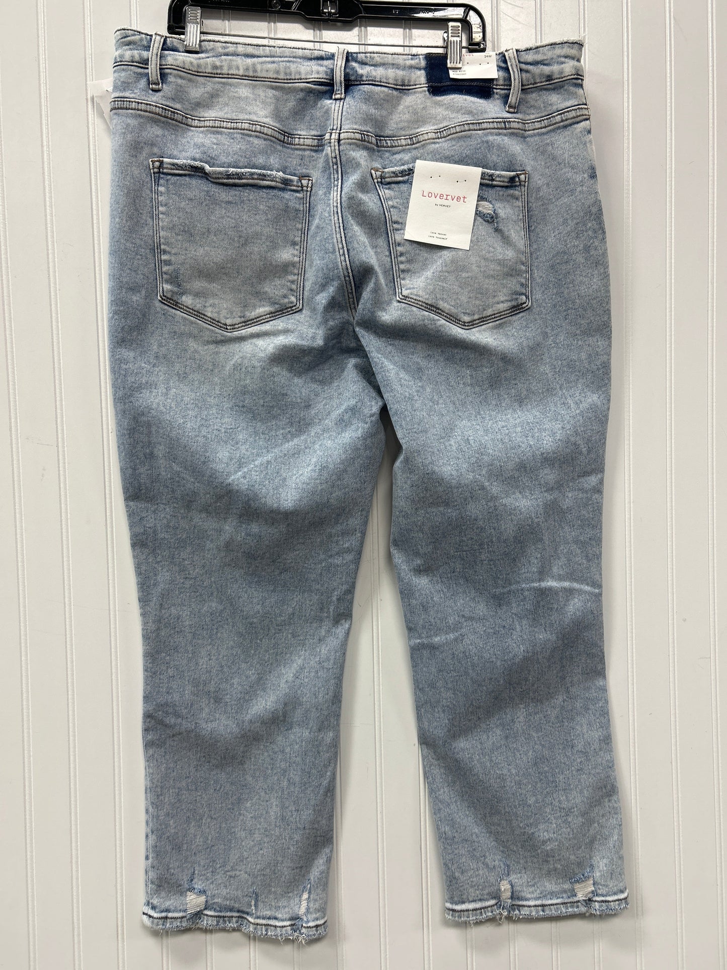 Jeans Straight By Vervet In Blue Denim, Size:24 NWT