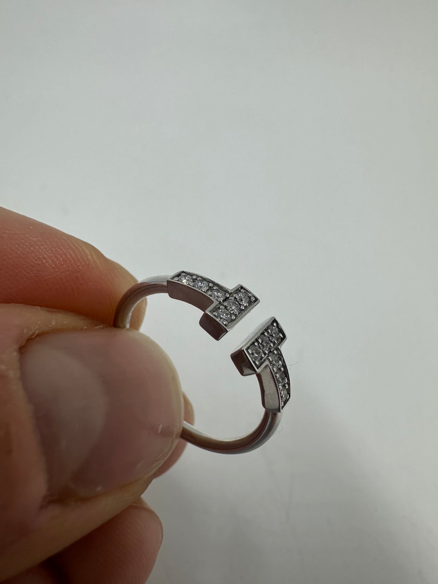 Tiffany & Company 18K T Diamond Luxury Designer Ring, Size: 6.5