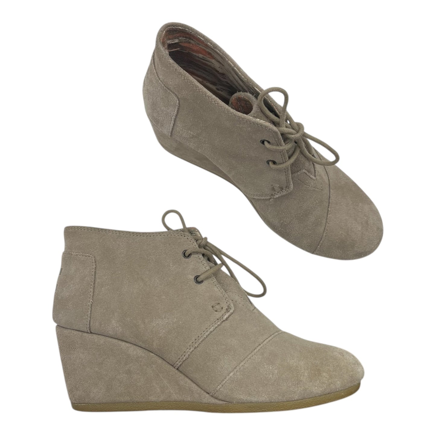 Boots Ankle Heels By Toms In Tan, Size:8.5