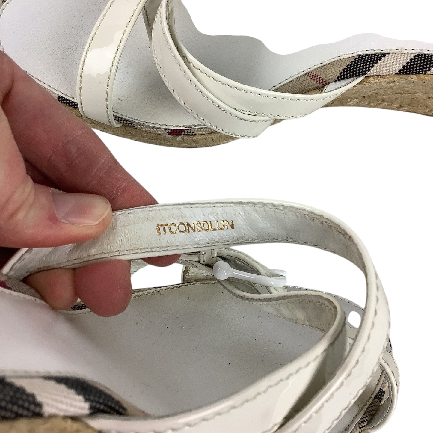 Shoes Luxury Designer By Luxury Designer In White, Size: 10.5 (41)