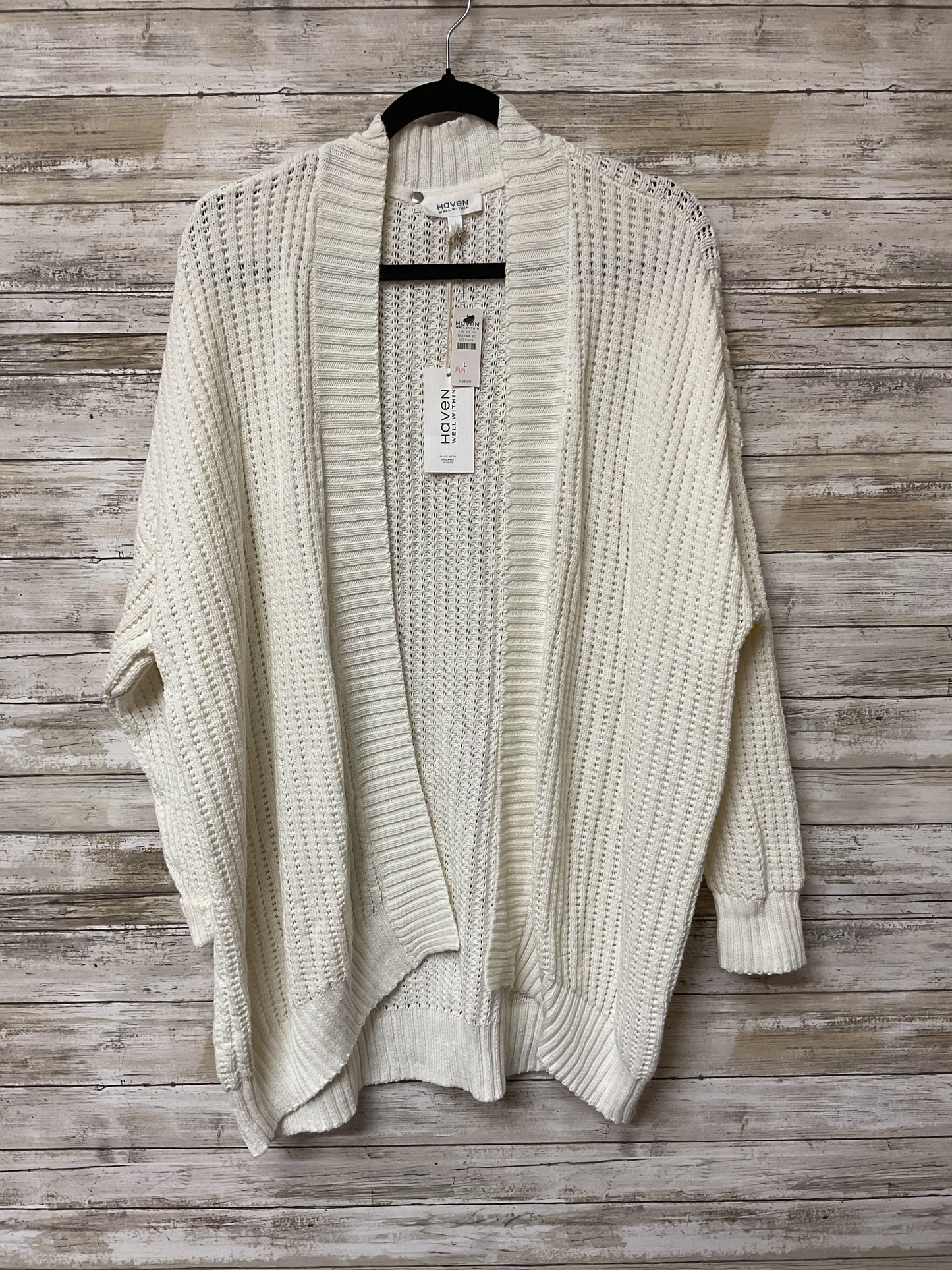 Sweater Cardigan By Haven In White, Size:L