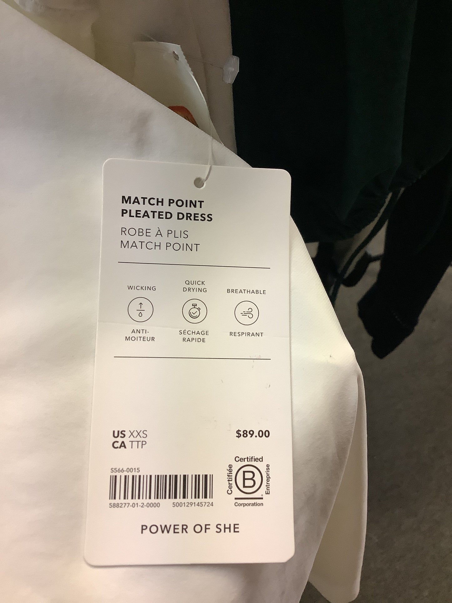 Athletic Dress By Athleta In White, Size: Xxs
