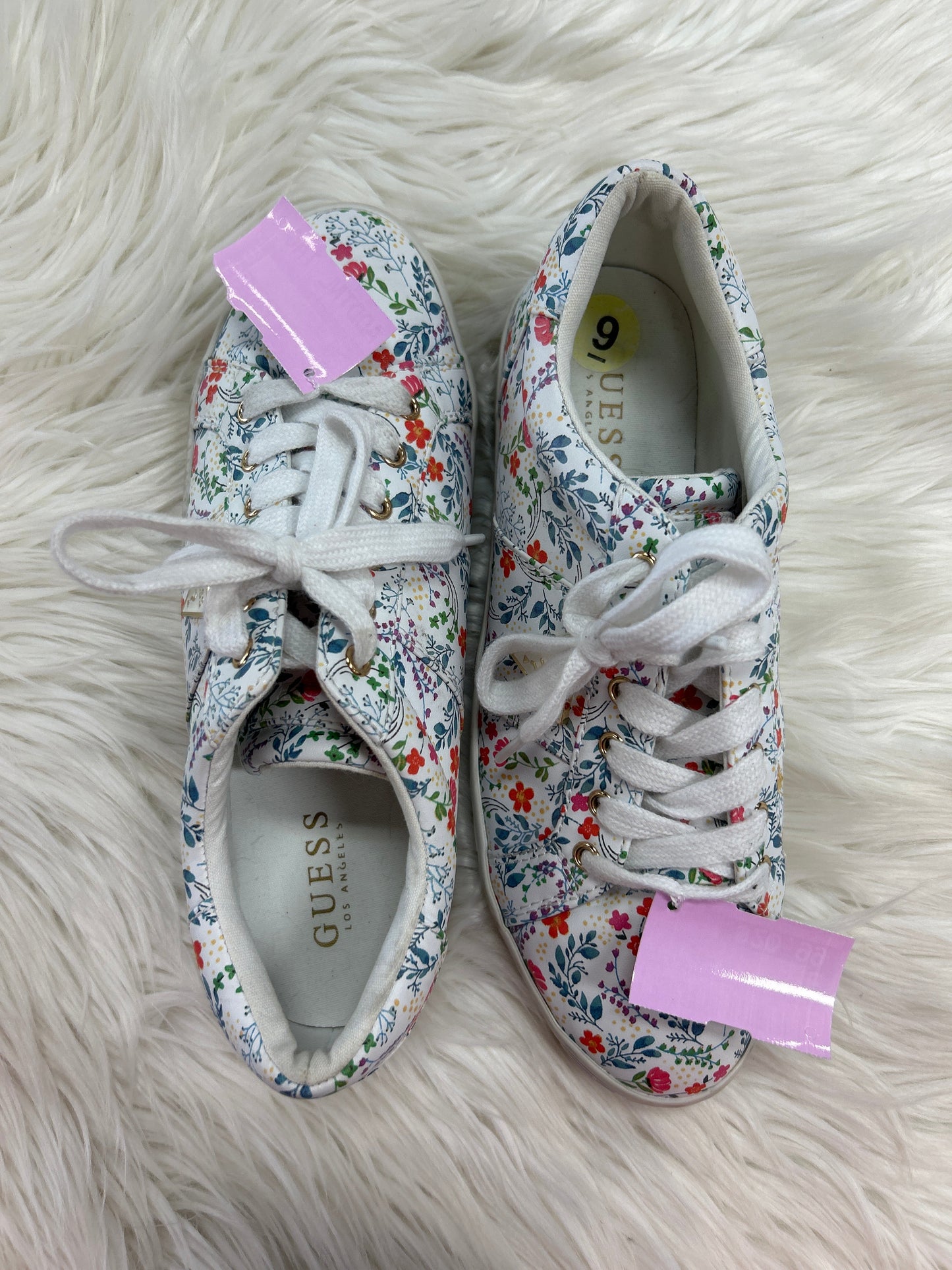 Shoes Sneakers By Guess In Floral Print, Size:9