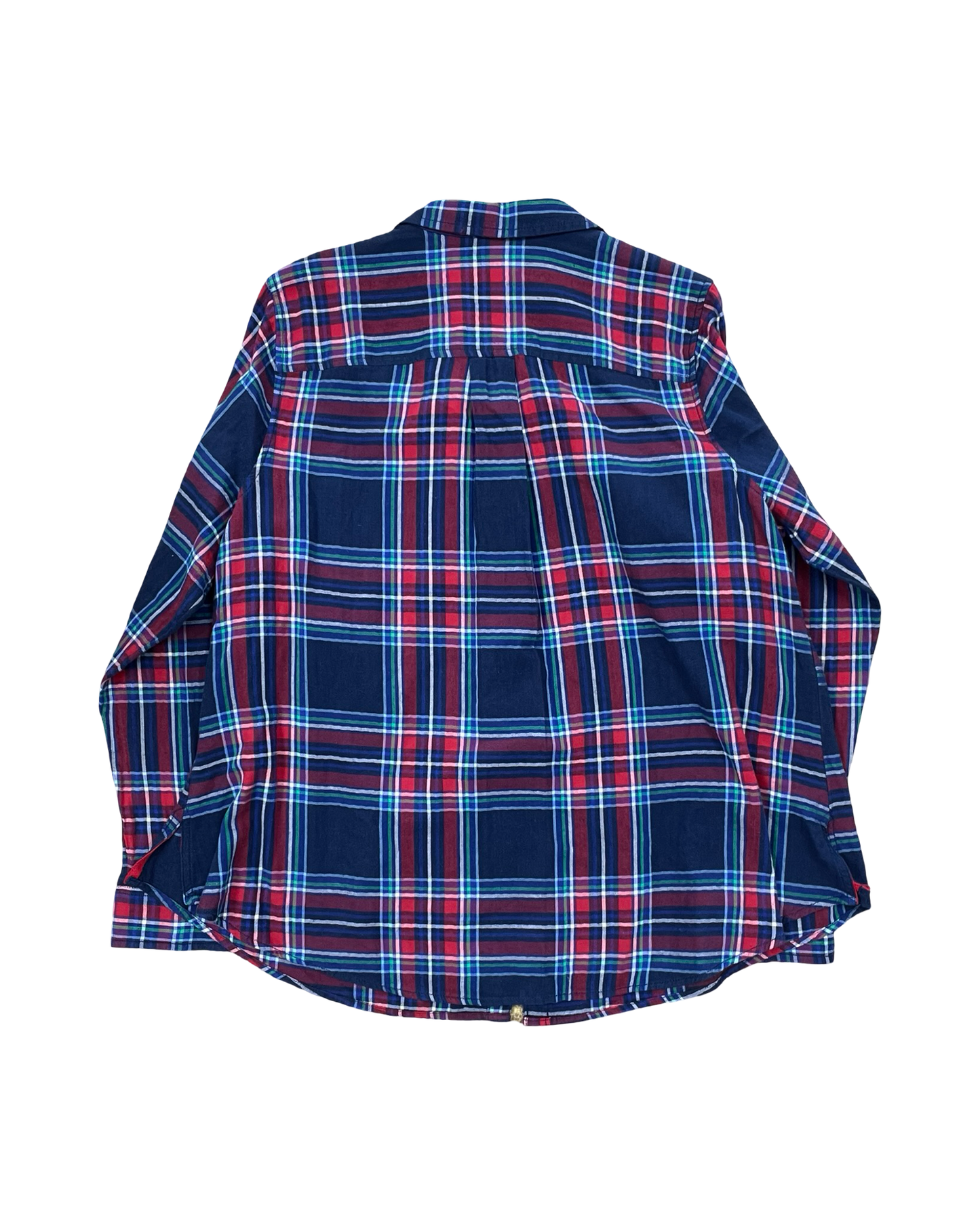 Blouse Ls By St Johns Bay In Blue & Red, Size:1X