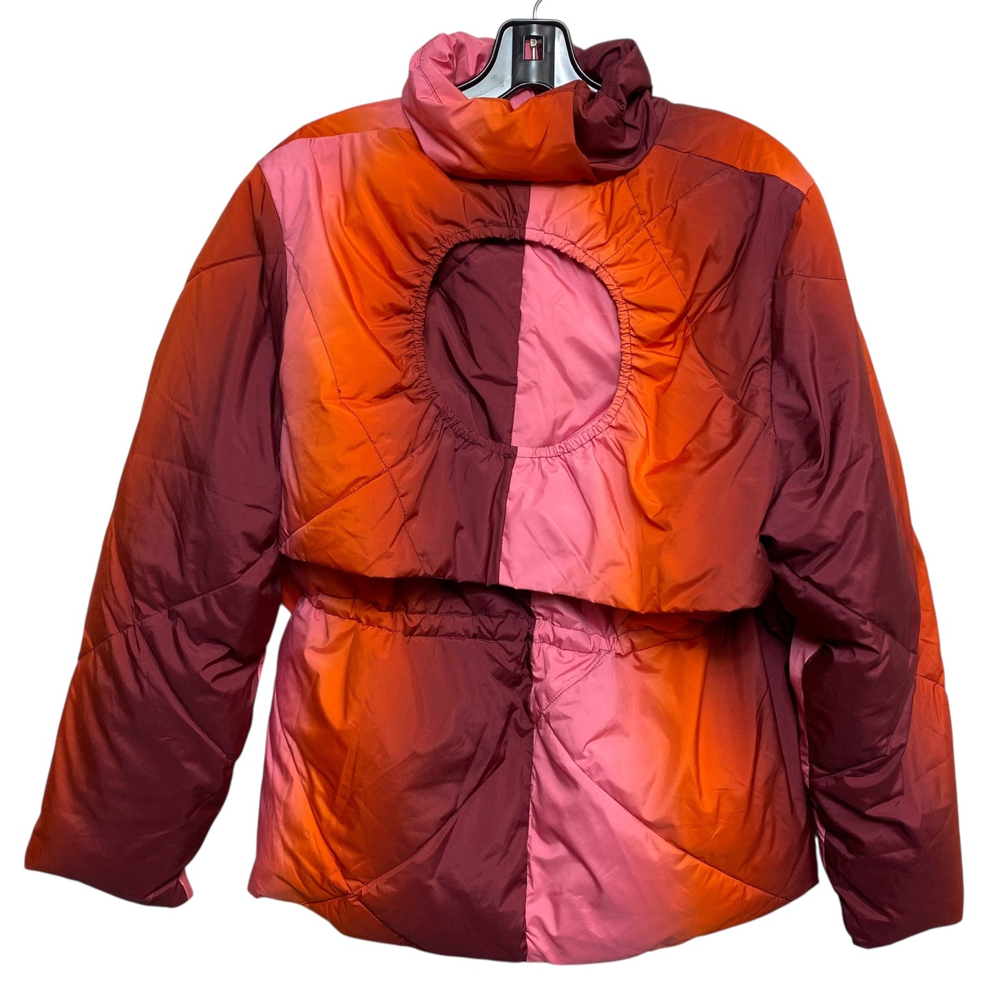 Coat Puffer & Quilted By Hosbjerg In Orange & Pink, Size:L