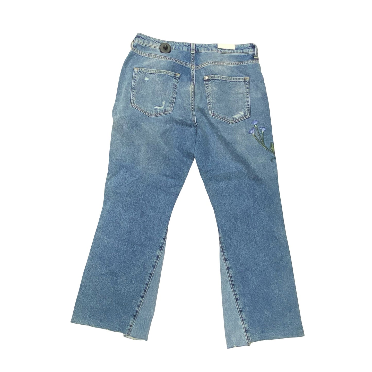 Jeans Flared By H&M In Blue, Size:16