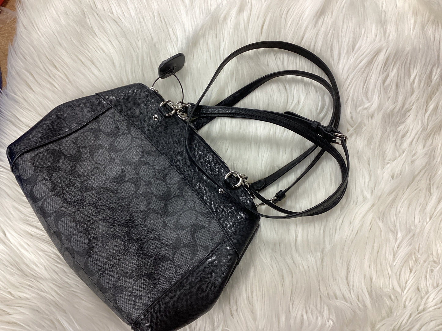 Handbag Designer By Coach In Black, Size:Medium