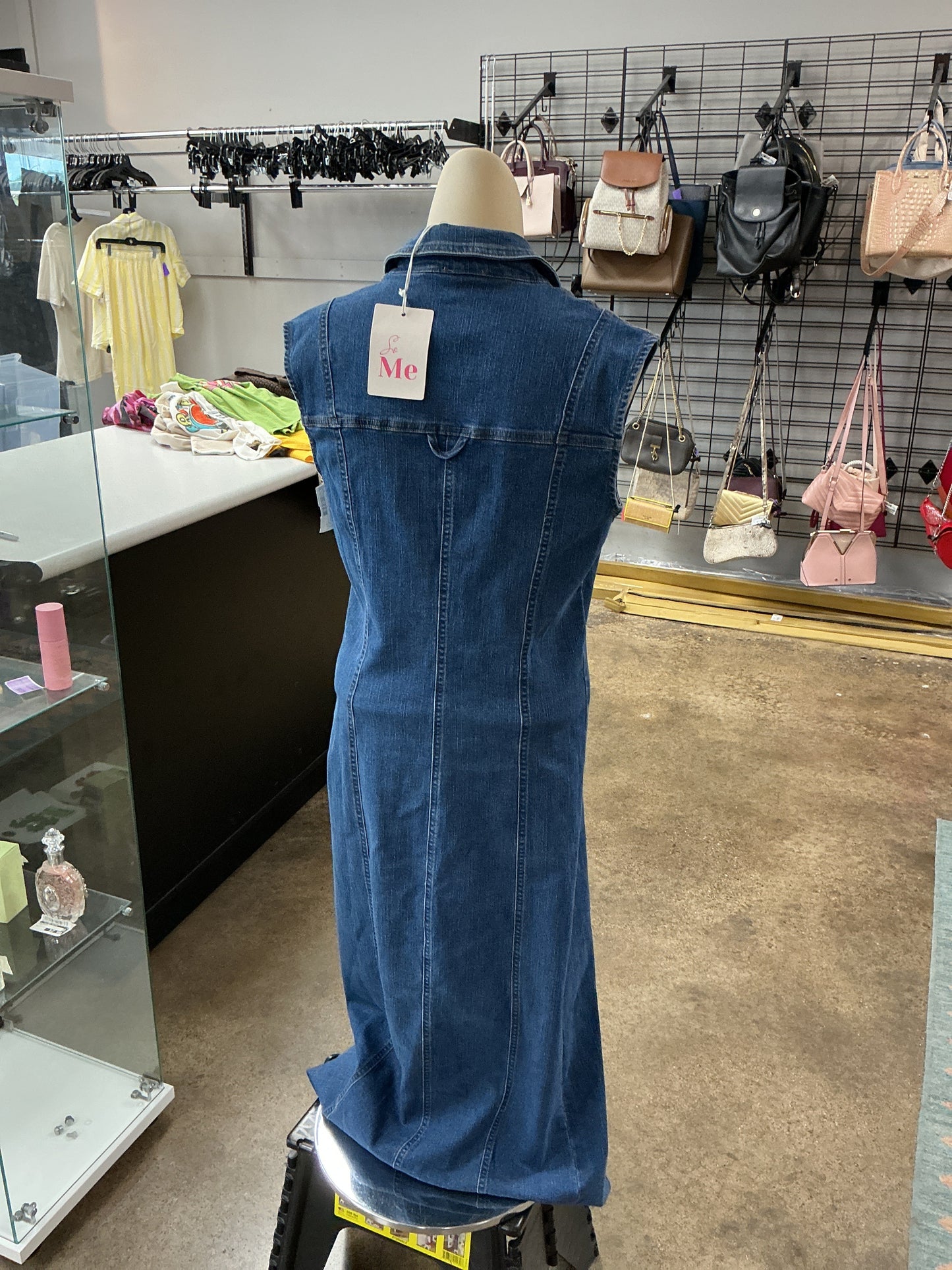 Dress Casual Maxi By Clothes Mentor In Blue Denim, Size:S