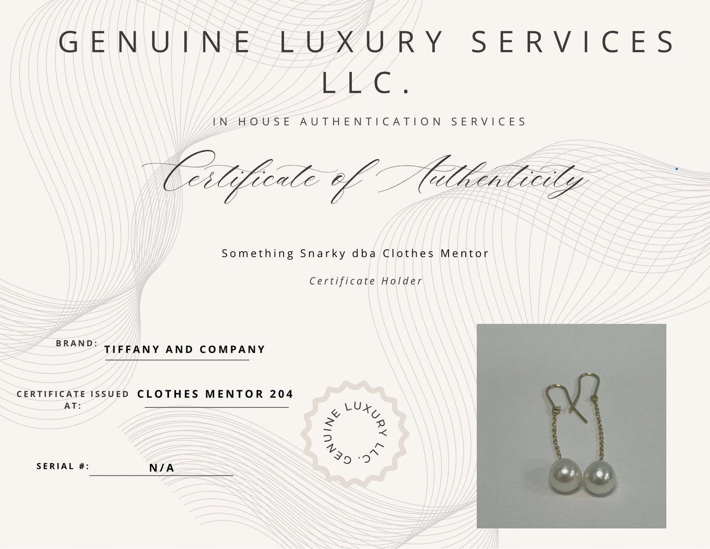 Tiffany & Company Elsa Peretti Pearls By the Yard Luxury Earrings