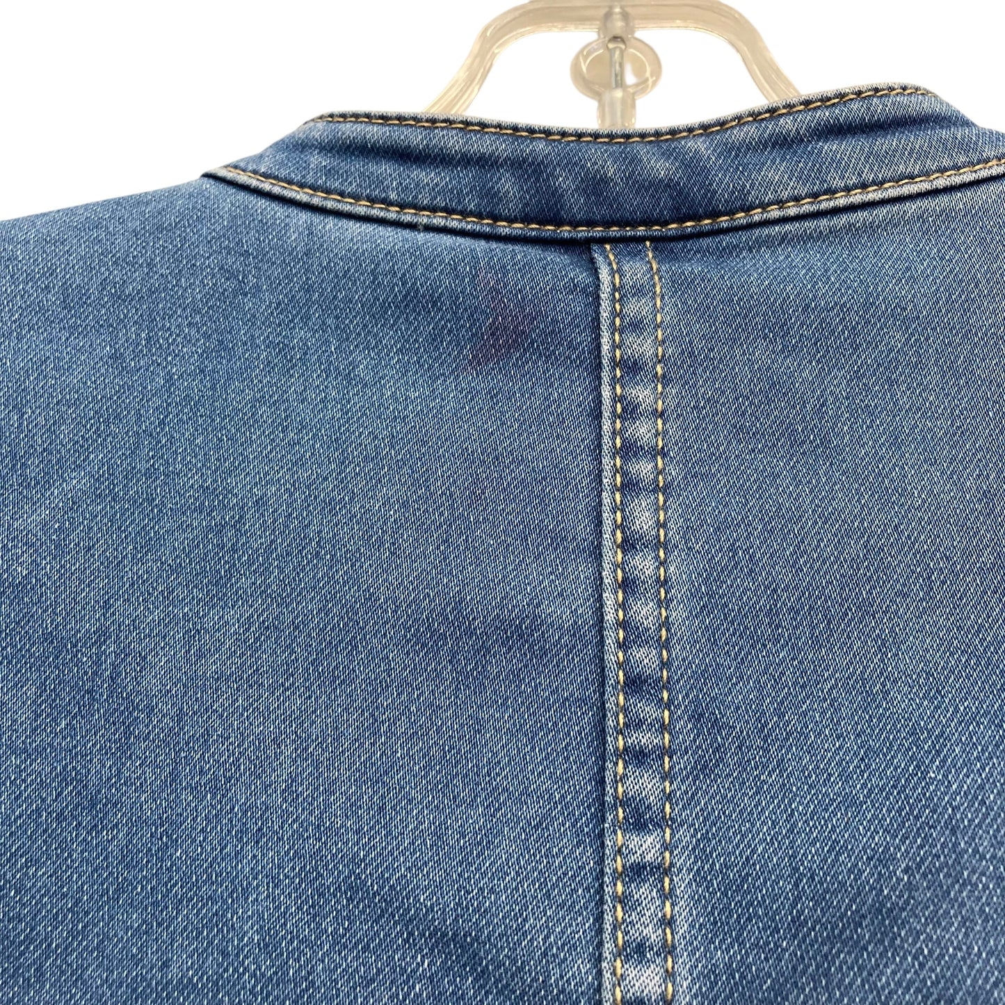 Jacket Denim By Chicos In Blue Denim, Size:L