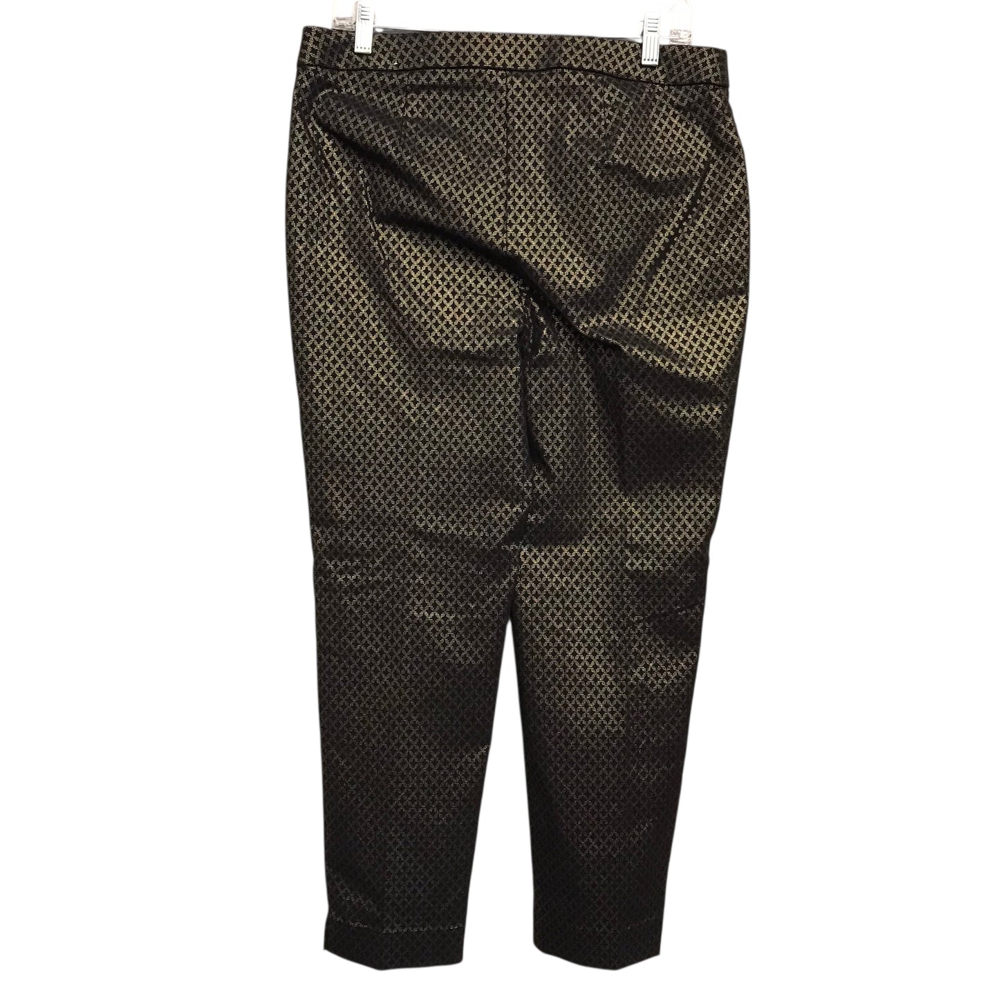 Pants Dress By Chicos In Black & Gold, Size:10