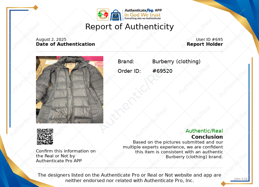 Coat Luxury Designer By Burberry In Grey, Size: M