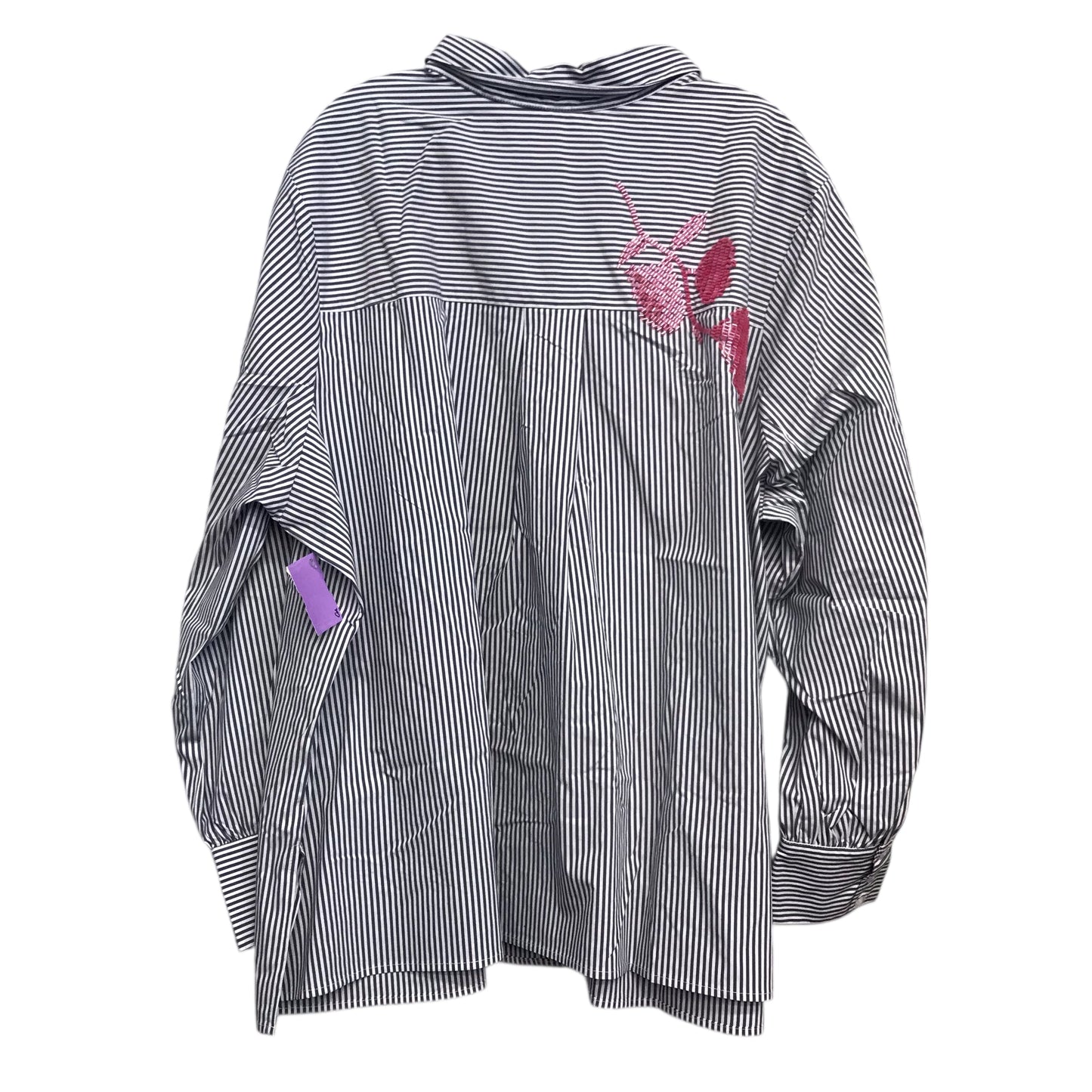 Top Ls By G By Giuliana In Striped Pattern, Size:3X