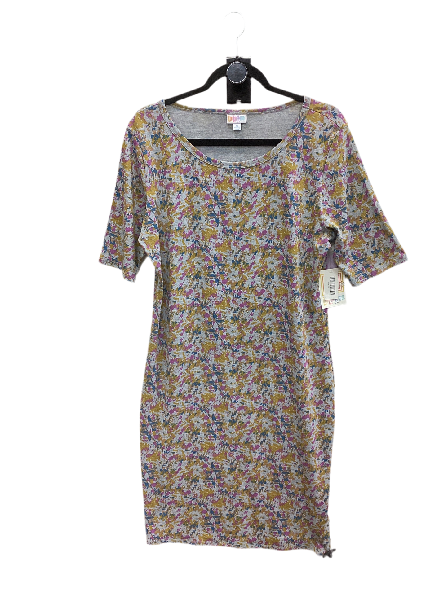 Dress Casual Midi By Lularoe In Floral Print, Size:Xl