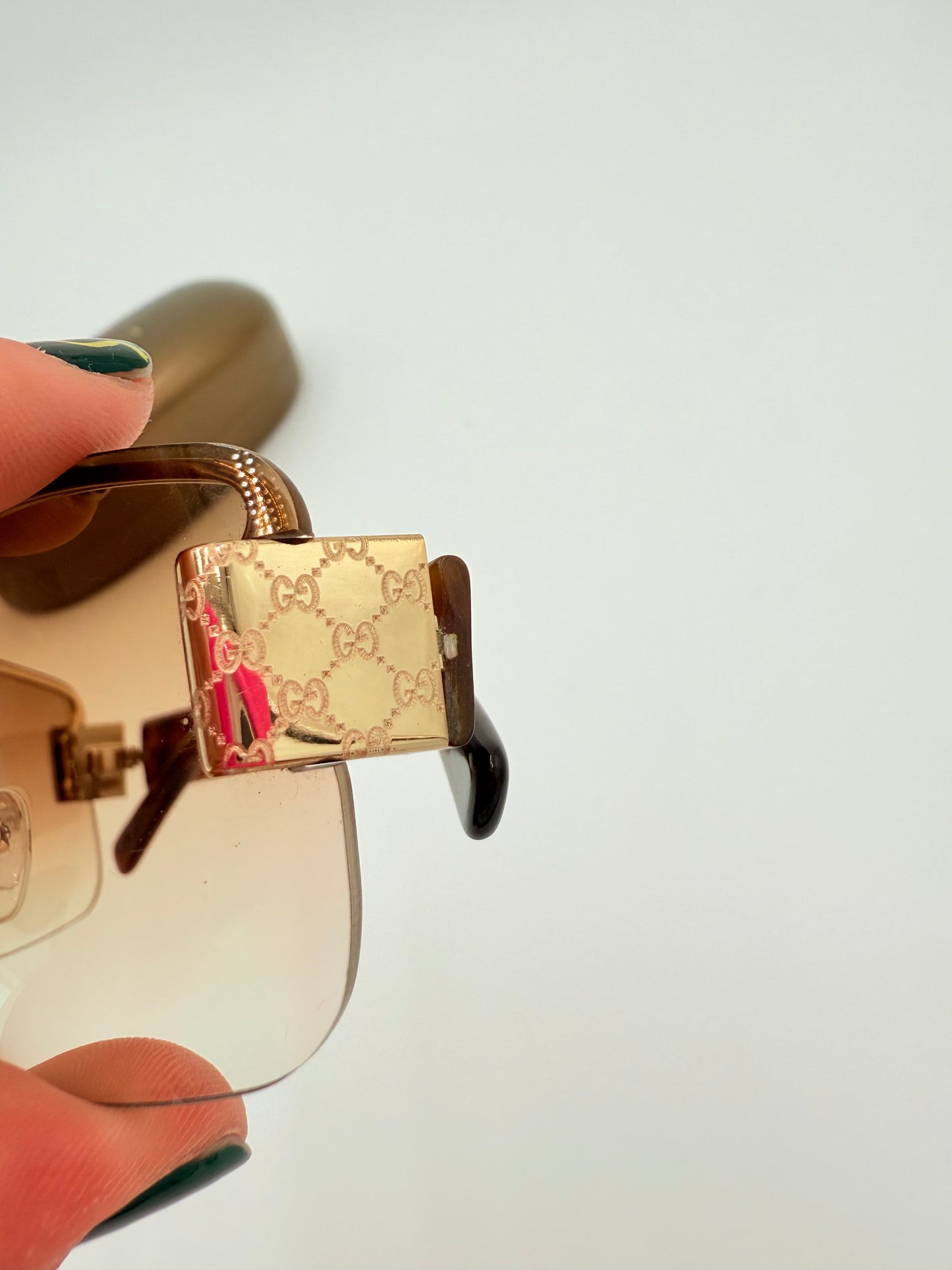 Sunglasses Luxury Designer By Gucci In Brown