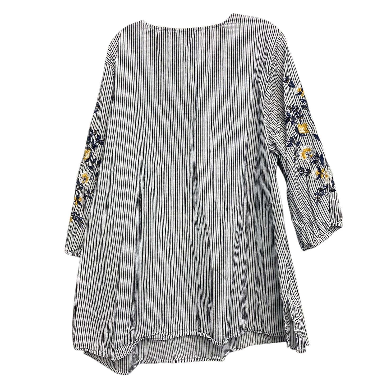 Top 3/4 Sleeve By J. Jill In Striped Pattern, Size:3X