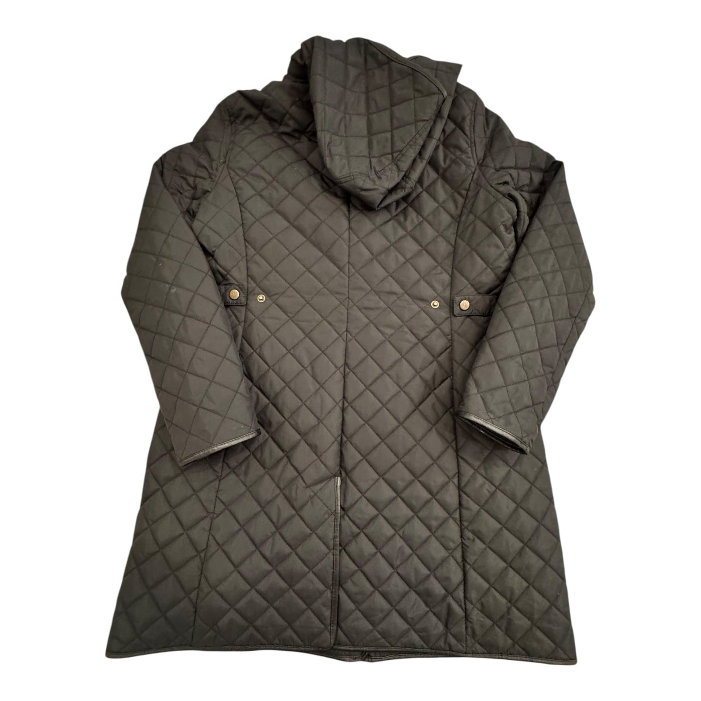 Jacket Puffer & Quilted By Lauren By Ralph Lauren In Black, Size:M