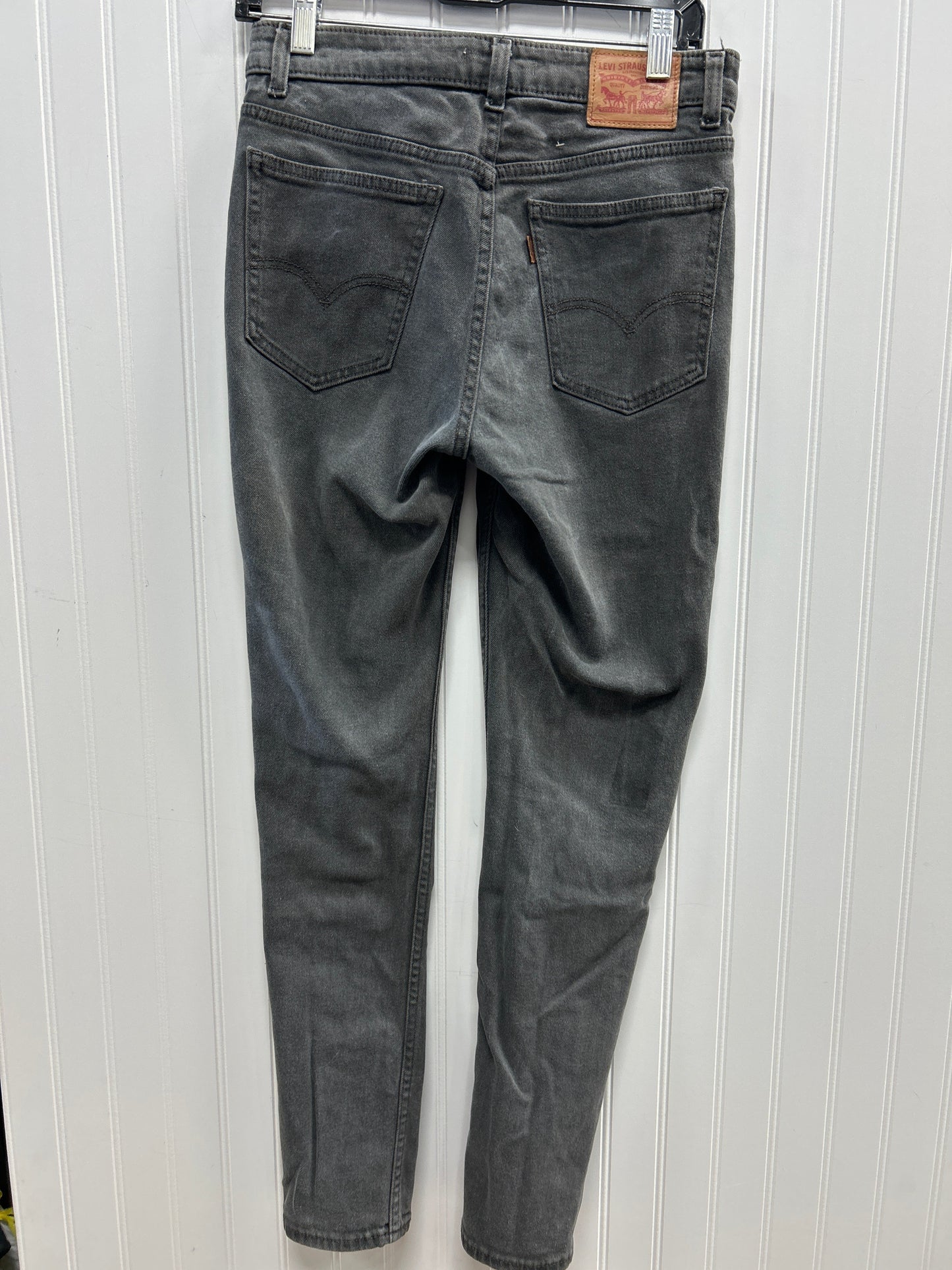 Jeans Skinny By Levis In Black Denim, Size:4