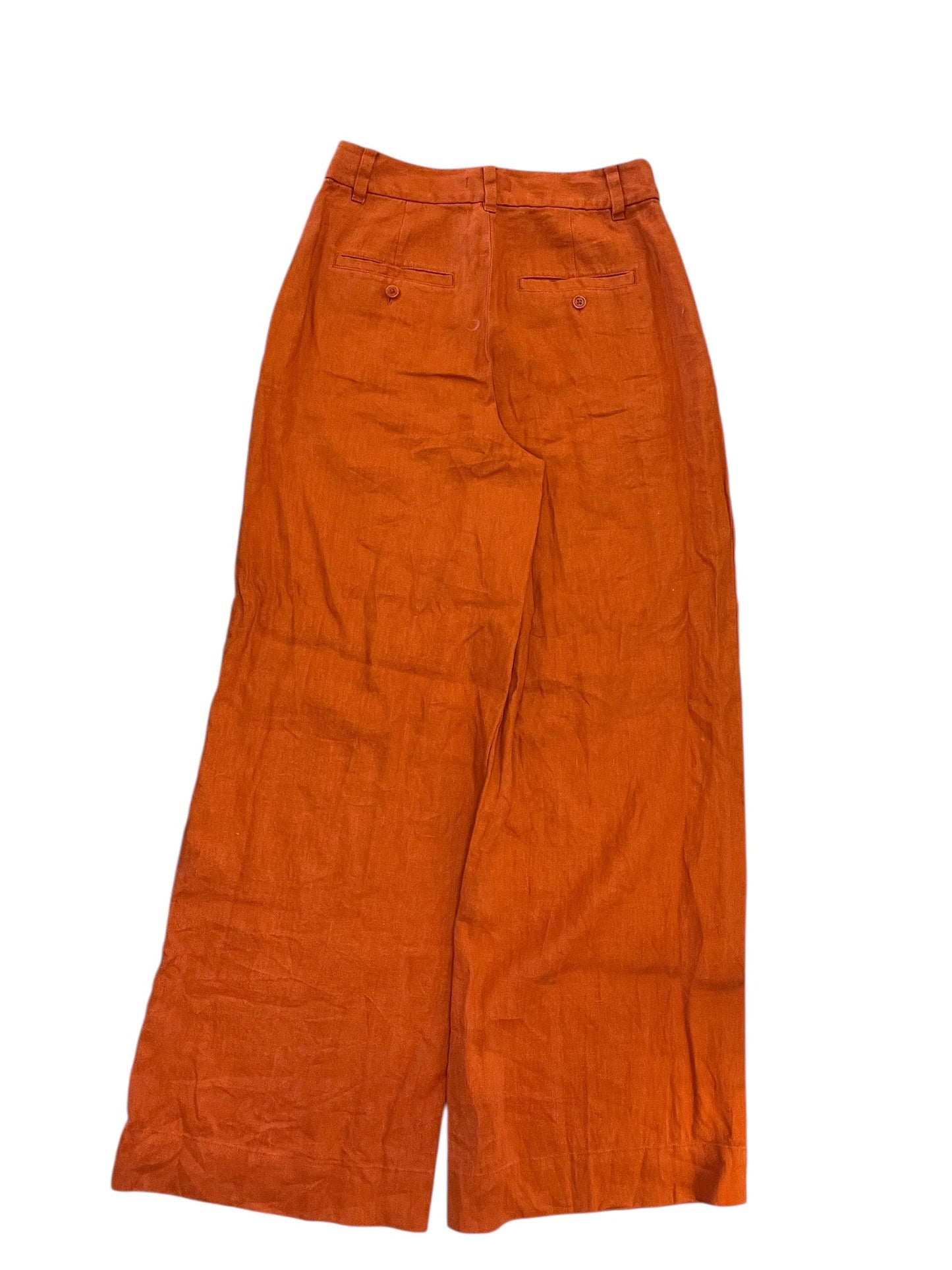 Pants Wide Leg By Madewell In Orange, Size:S
