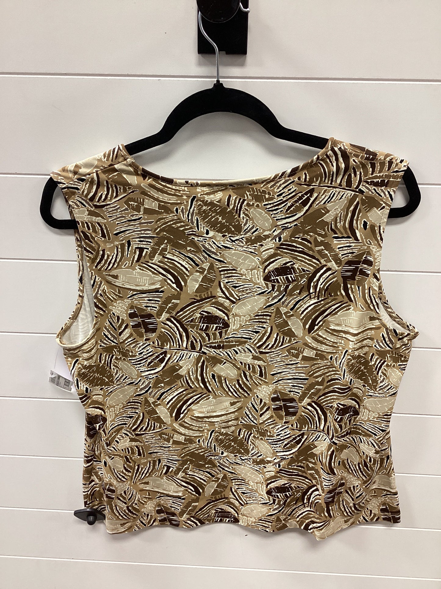 Top Sleeveless By Croft And Barrow In Brown, Size:Xl