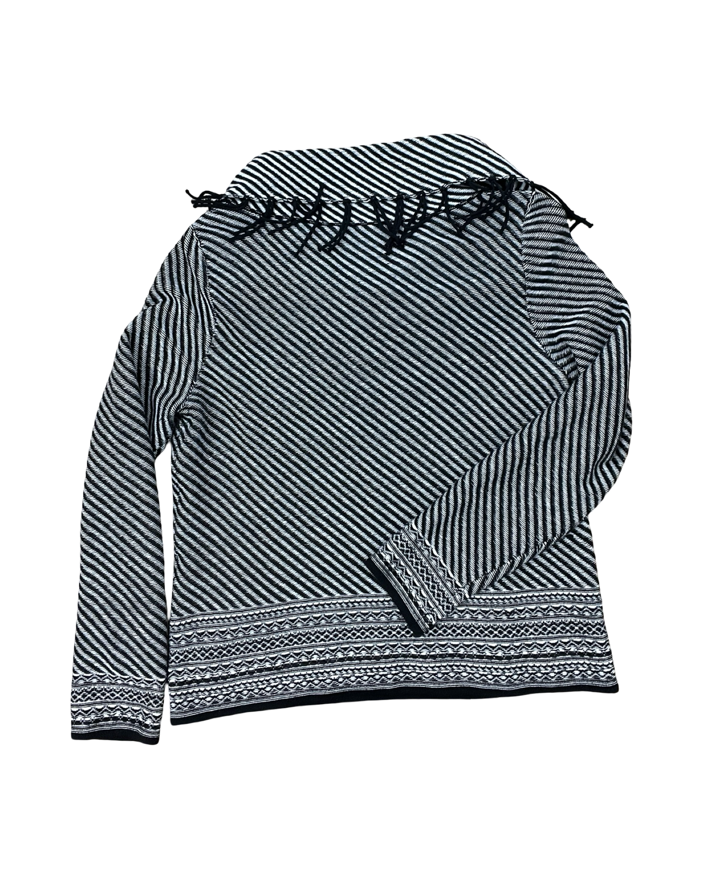 Cardigan By Chicos In Black & White, Size:M