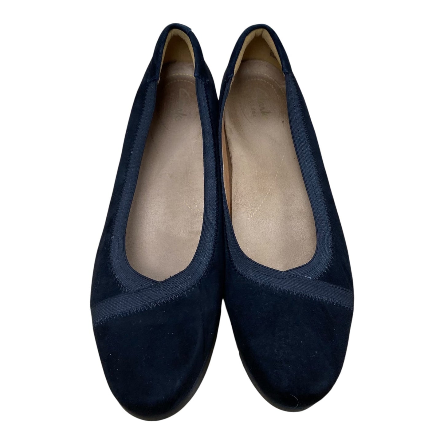 Shoes Flats By Clarks In Black, Size:9.5