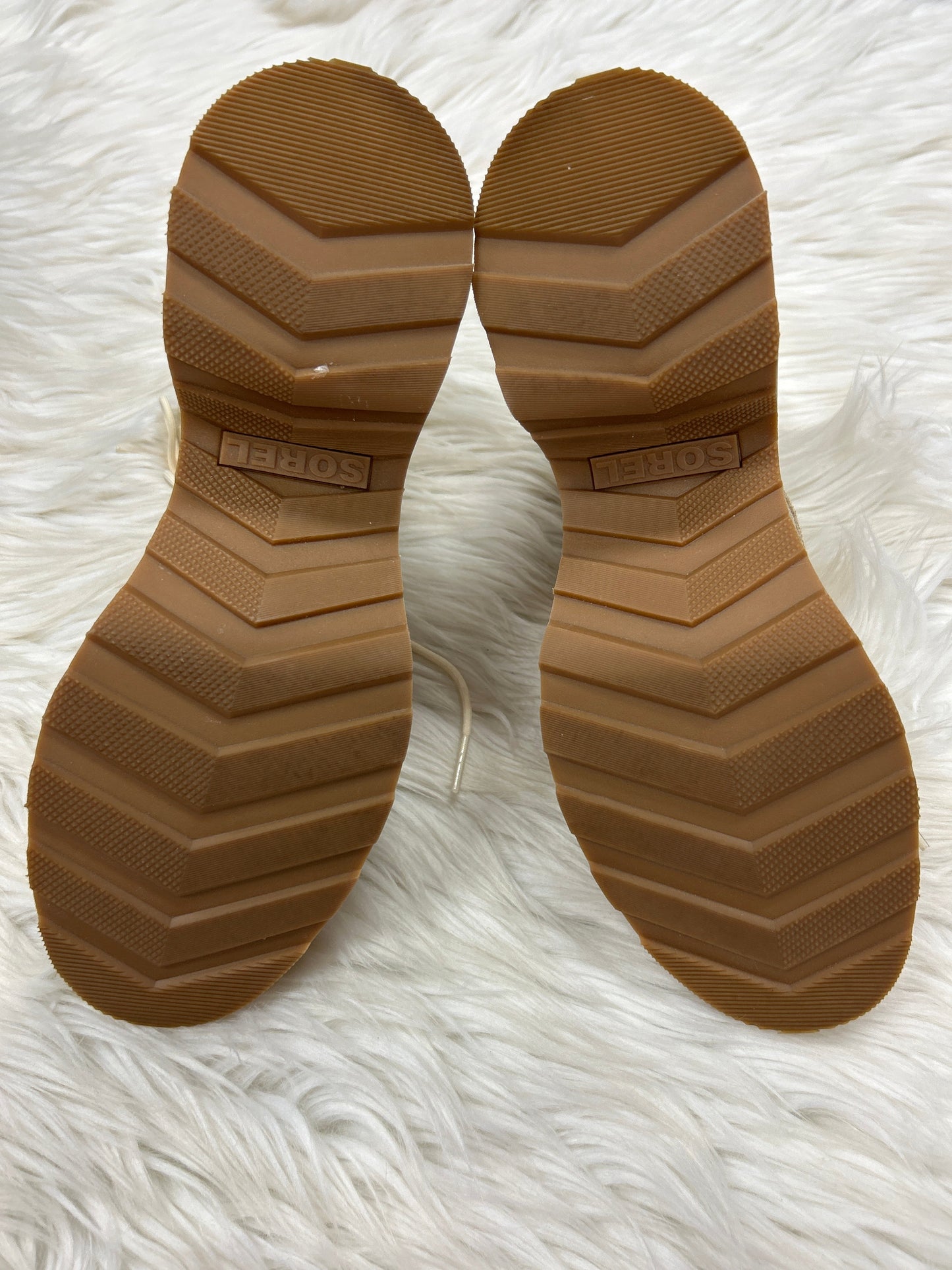 Boots Ankle Heels By Sorel In Cream, Size:7