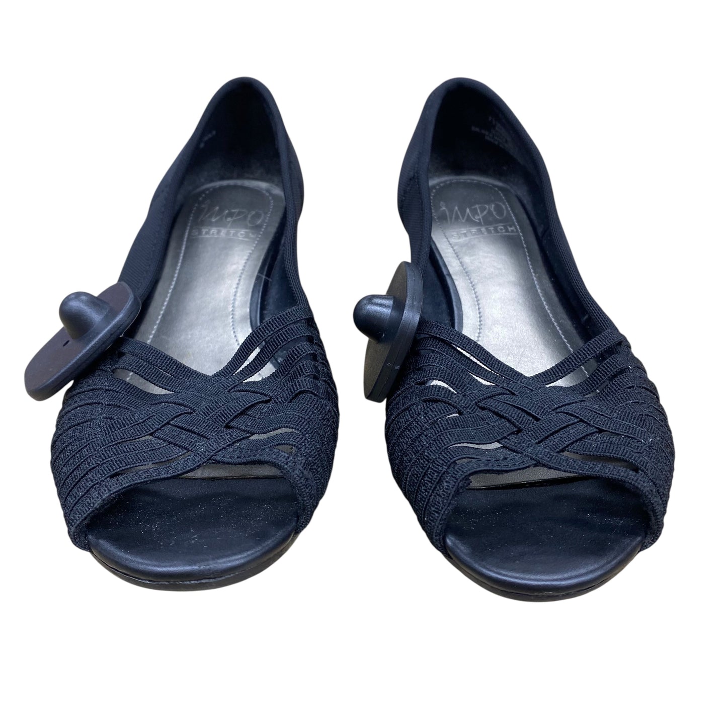 Sandals Heels Wedge By MPO Stretch In Black, Size:7.5