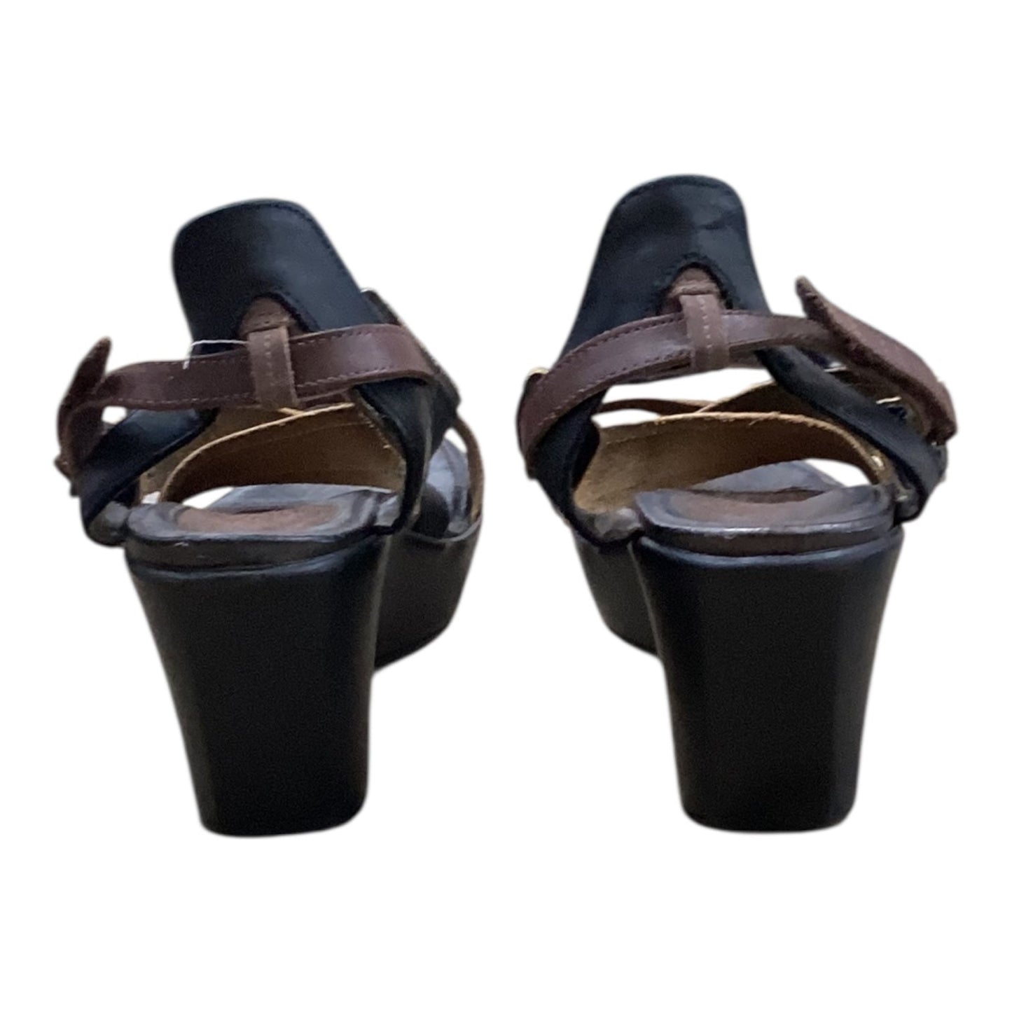 Sandals Heels Wedge By Naot In Black, Size:11