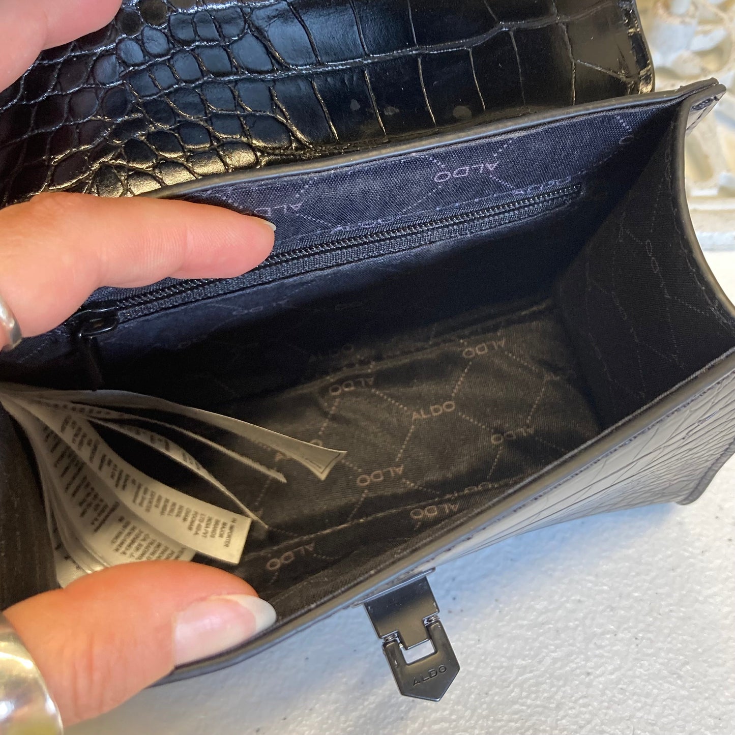 Handbag By Aldo In Black, Size:Small