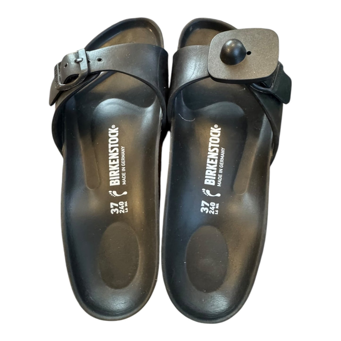 Sandals Designer By Birkenstock In Black, Size:6.5