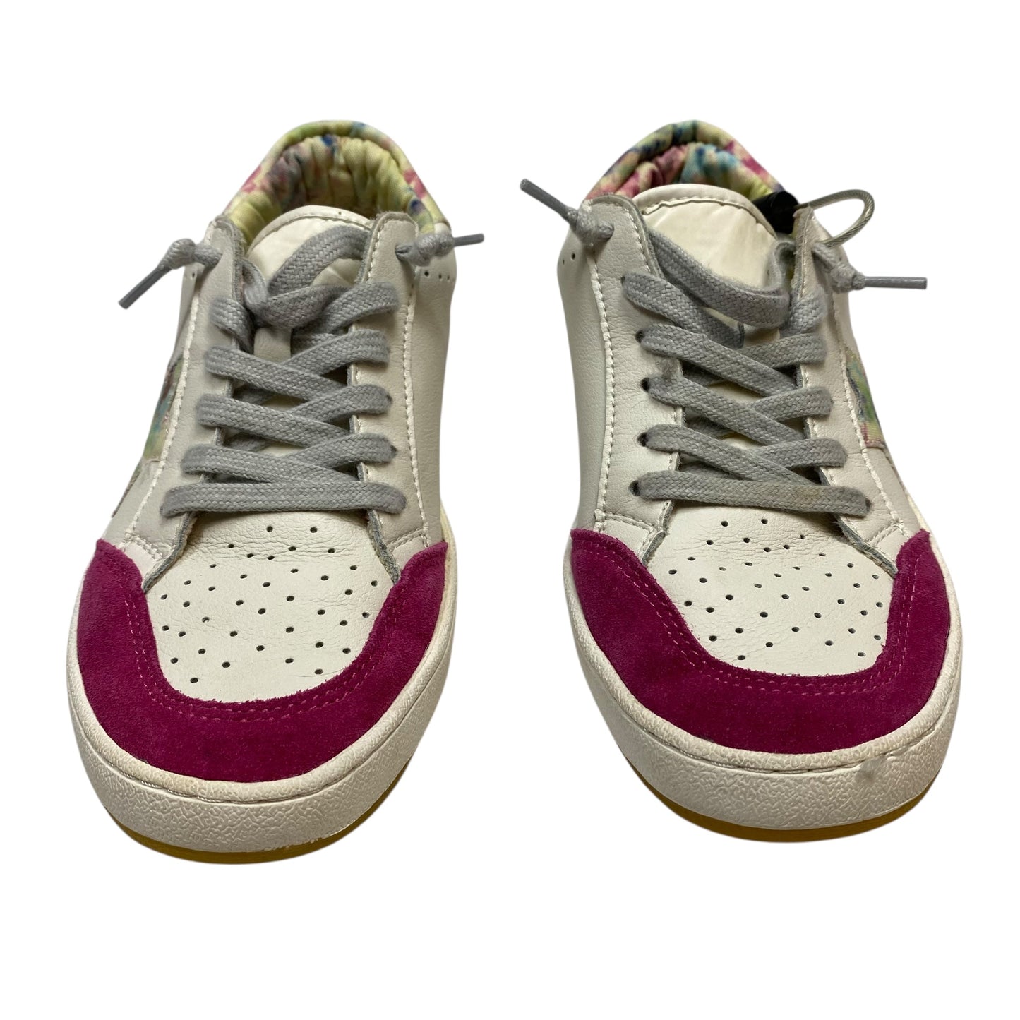 Shoes Sneakers By Vintage Havana In Cream & Pink, Size:7.5