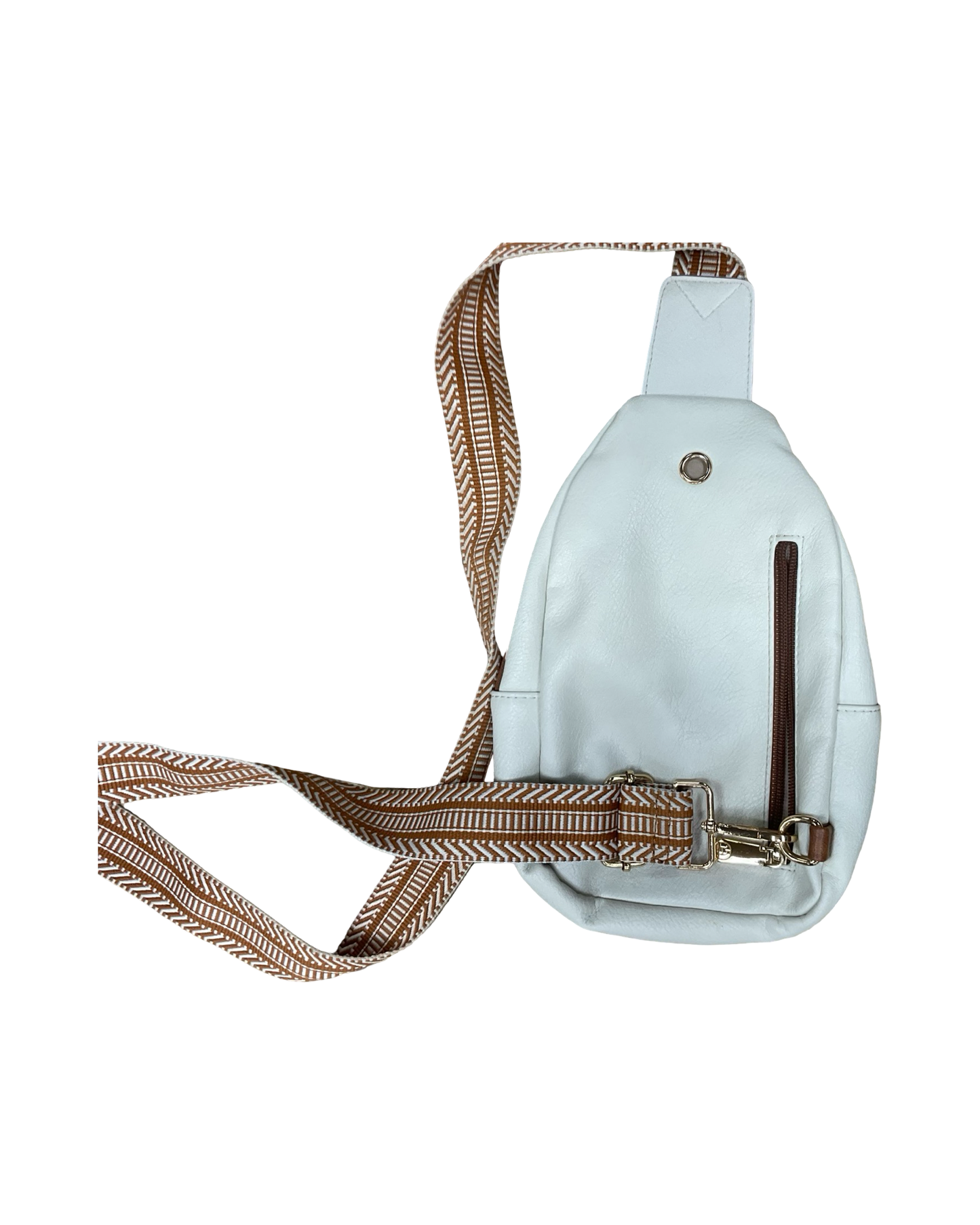 Crossbody By Bostanten In Cream & Orange, Size:Small