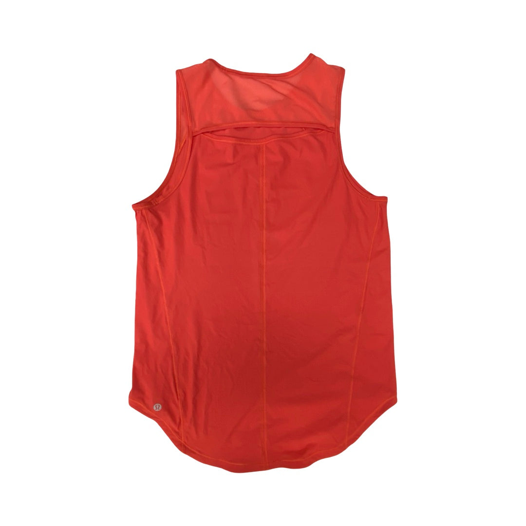 Athletic Tank Top By Lululemon In Orange, Size:6